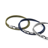 Classic Grey Liverpool Silver and Rope Bracelet