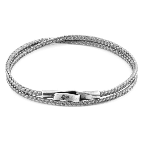 Classic Grey Liverpool Silver and Rope Bracelet
