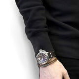 Light Brown Liverpool Silver and Braided Leather Bracelet