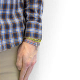 Yellow Noir Padstow Silver and Rope Bracelet