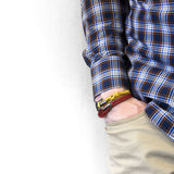 Red Noir Padstow Silver and Rope Bracelet