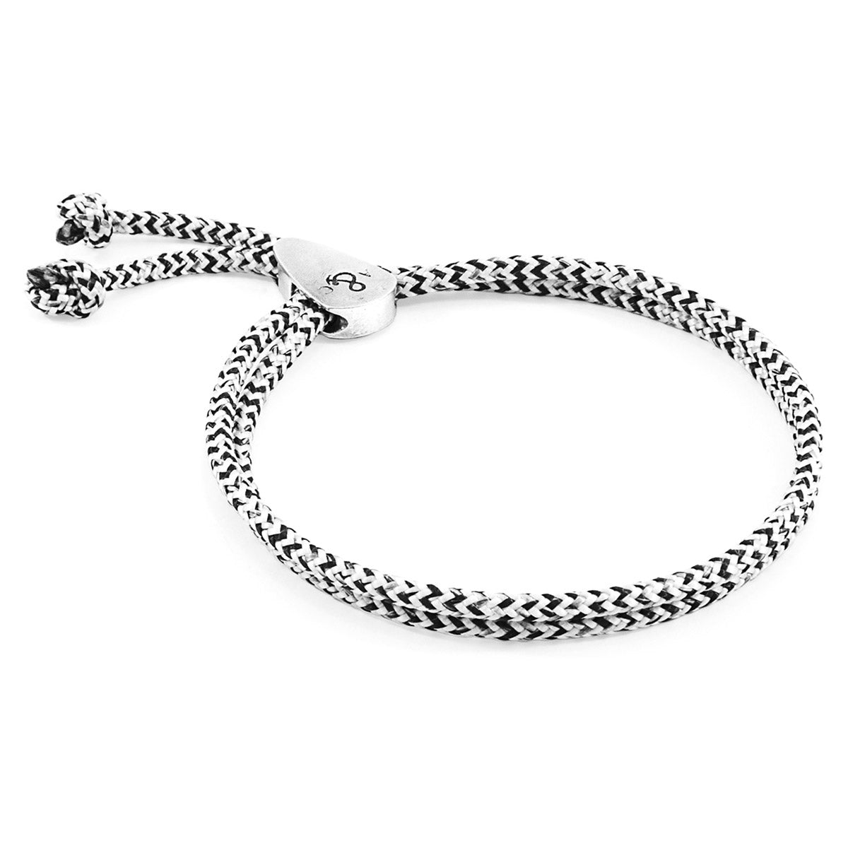 White Noir Pembroke Silver and Rope Bracelet