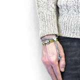 White Noir Pembroke Silver and Rope Bracelet