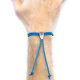 Blue Noir Pembroke Silver and Rope Bracelet