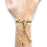 Yellow Noir Pembroke Silver and Rope Bracelet