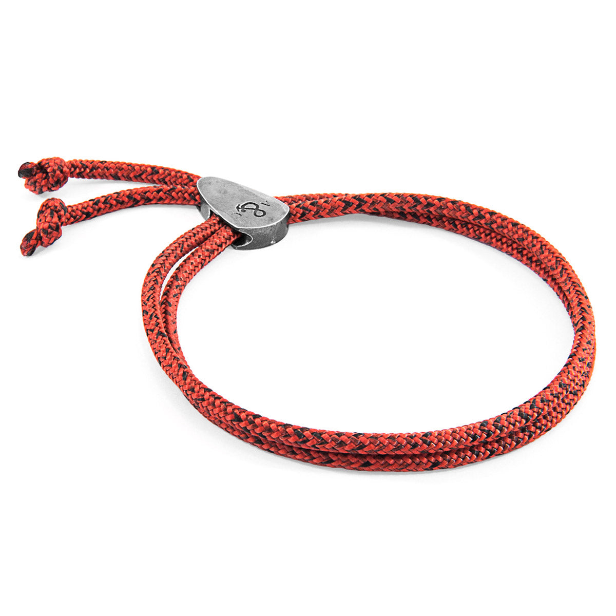 Red Noir Pembroke Silver and Rope Bracelet
