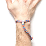 Project-RWB Red White and Blue Pembroke Silver and Rope Bracelet