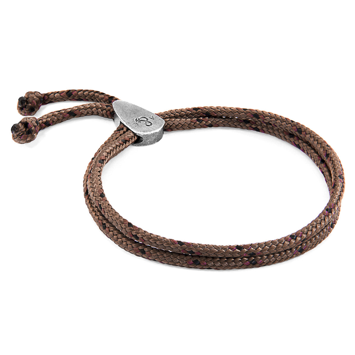 Brown Pembroke Silver and Rope Bracelet