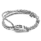 White Noir Tyne Silver and Rope Bracelet