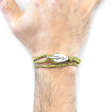 Yellow Noir Tyne Silver and Rope Bracelet