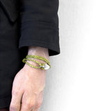 Yellow Noir Tyne Silver and Rope Bracelet