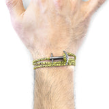 Yellow Noir Admiral Anchor Silver & Rope Bracelet