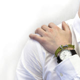 Yellow Noir Admiral Anchor Silver & Rope Bracelet