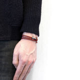 Red Noir Admiral Anchor Silver & Rope Bracelet