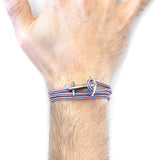 Project-RWB  Red White and Blue Admiral Anchor Silver & Rope Bracelet