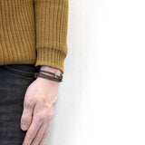 Brown Admiral Anchor Silver & Rope Bracelet