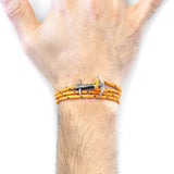 Orange Admiral Anchor Silver & Rope Bracelet (No. 1-75 Only)