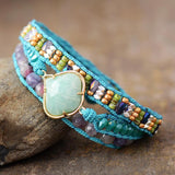 LACE WRAP BRACELET WITH TOURMALINE STONE