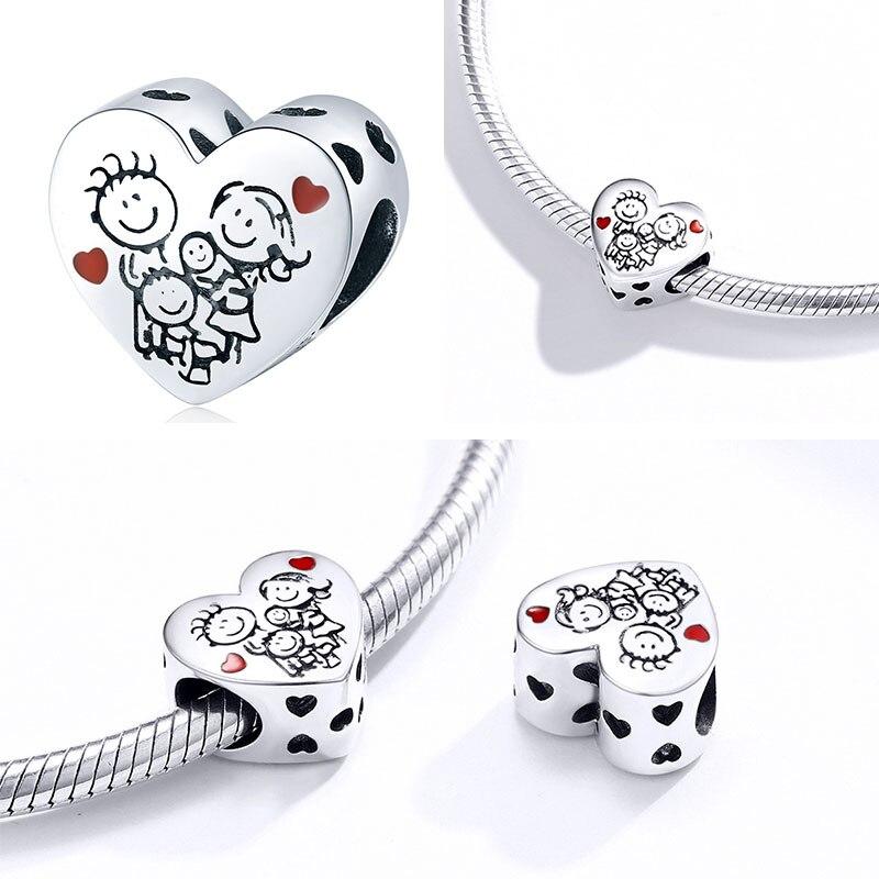 FAMILY HEART Sterling Silver Charm