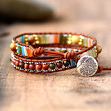 NATURAL STONE DUAL WRAP BRACELET