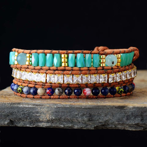 VINTAGE BOHO BRACELET WITH SODALITE