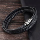 Leather Multi Layer Braid Rope Wristband