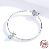 FIREFLIES AND DAISY Sterling Silver Charm