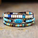 BOHO BRACELET WITH TURQUOISE AND MIXED STONES