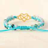 INFINITY HEART BRAIDED MACRAME BRACELET