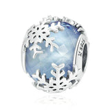 CRYSTAL SNOWFLAKE Christmas Sterling Silver Charm