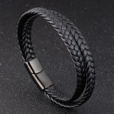 Multi-layered Handmade Braided Leather Wristband