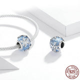 CRYSTAL SNOWFLAKE Christmas Sterling Silver Charm