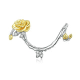 ROSE VINE Sterling Silver Charm