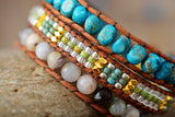 JASPER AND ONYX BOHO WRAP BRACELET