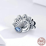RETRO PEACOCK Sterling Silver Charm