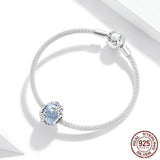 CRYSTAL SNOWFLAKE Christmas Sterling Silver Charm