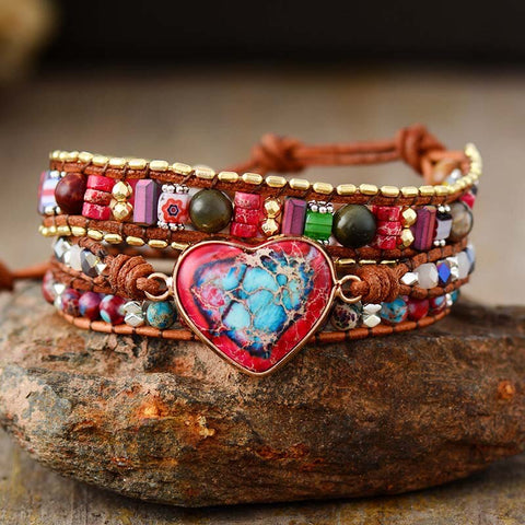 VIBRANT HEART WRAP BRACELET