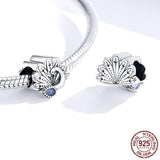 RETRO PEACOCK Sterling Silver Charm