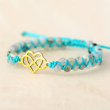 INFINITY HEART BRAIDED MACRAME BRACELET
