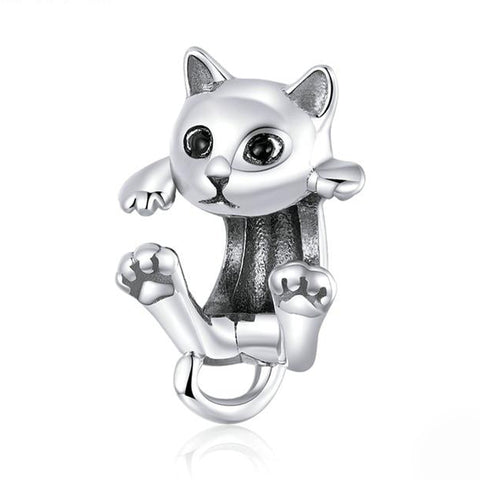 PLAYFUL KITTY Sterling Silver Charm
