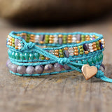 LACE WRAP BRACELET WITH TOURMALINE STONE