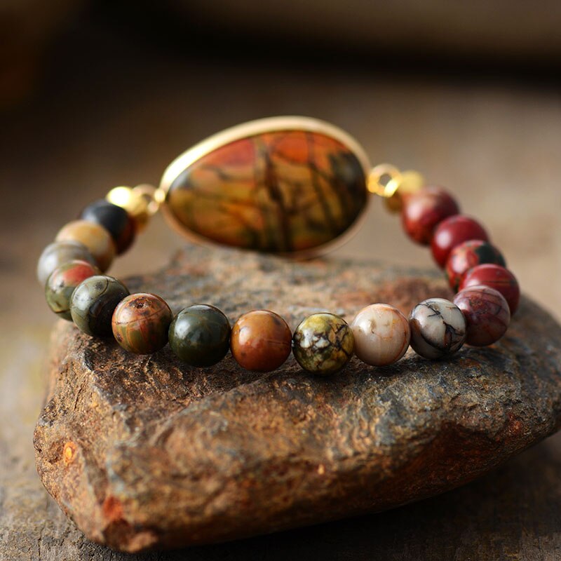 GEMSTONE BRACELET WITH PICASSO JASPERS