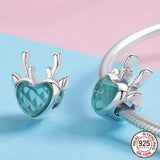 ELK HEART Sterling Silver Charm