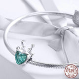ELK HEART Sterling Silver Charm