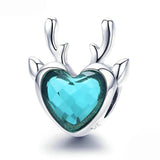 ELK HEART Sterling Silver Charm