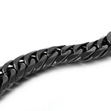 Vintage Brushed Black Steel Bracelet