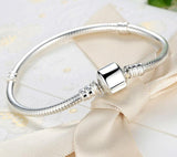 CLASSIC Sterling Silver Snake-Chain Charm Bracelet