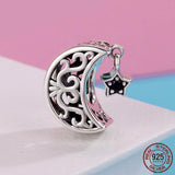 MOON AND STAR Sterling Silver Charm