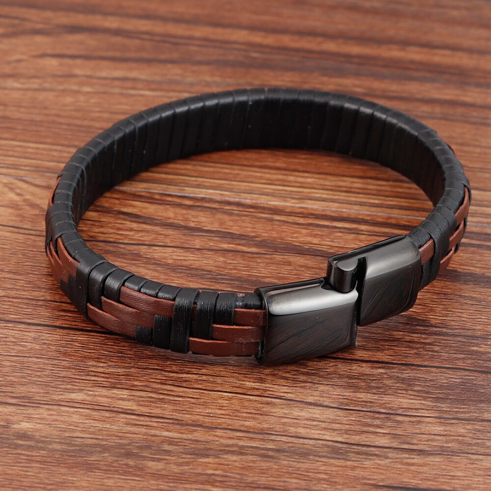 Hand-knitted Classic Leather Bracelet