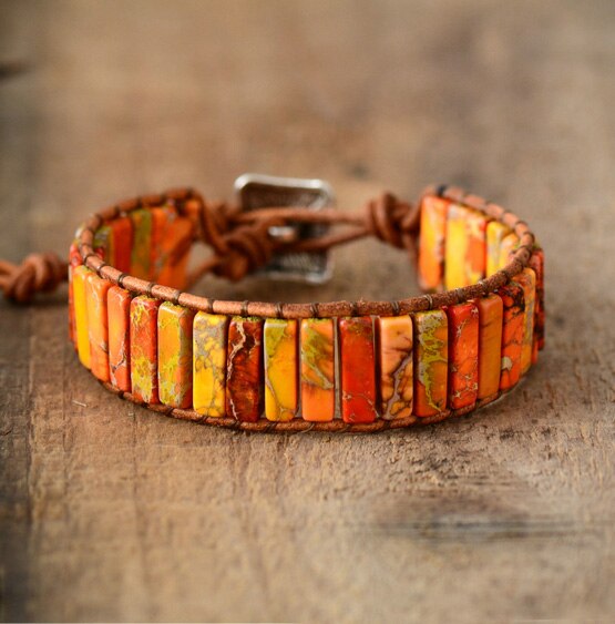 NATURAL TUBE STONE BOHO BRACELET